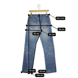 A.P.C. サイズ27 ジーンズ 加工 デニムパンツ ライトブルー レディース アーペーセー【中古】5-1129G∞