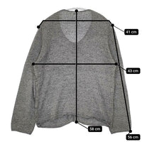 MARGARET HOWELL 589-164304 リネンウール ニット サイズF カーディガン グレー レディース マーガレットハウエル【中古】5-0824M∞