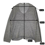 MARGARET HOWELL 589-164304 リネンウール ニット サイズF カーディガン グレー レディース マーガレットハウエル【中古】5-0824M∞