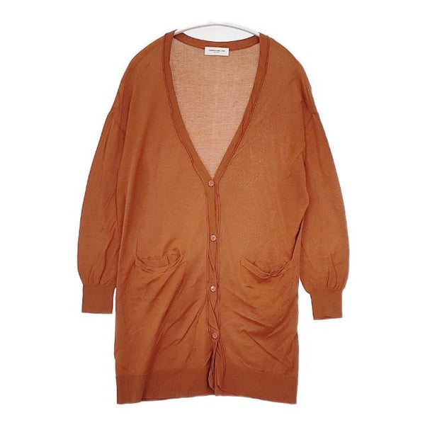 TOMORROWLAND コットンレーヨン ロング カーディガン オレンジ レディース トゥモローランド【中古】5-0824M∞