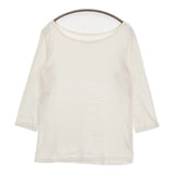 People Tree オーガニックコットン インド製 Ｔシャツ カットソー オフホワイト レディース ピープルツリー【中古】5-1129M∞