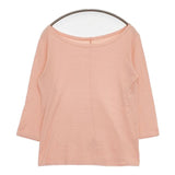 People Tree オーガニックコットン インド製 Ｔシャツ カットソー サーモンピンク レディース ピープルツリー【中古】5-1129M∞