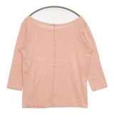 People Tree オーガニックコットン インド製 Ｔシャツ カットソー サーモンピンク レディース ピープルツリー【中古】5-1129M∞