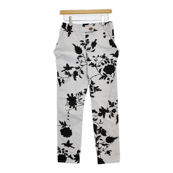 Vivienne Westwood Red Label 花柄 プリント パンツ ライトグレー ブラック レディース ヴィヴィアンウエストウッドレッドレーベル【中古】5-1109G∞