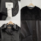 Ameri VINTAGE メニーウェイフェイクボアコート 定価31900円 合皮 リバーシブル レザー コート ブラック レディース アメリヴィンテージ【中古】5-1024A◆