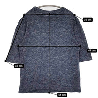45R/45rpm モンサンミッシェル超ガーゼ45星T-SHIRT 定20900円 Ｔシャツ ネイビー レディース フォーティーファイブアールピーエム【中古】5-0806S♪
