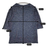 45R/45rpm モンサンミッシェル超ガーゼ45星T-SHIRT 定20900円 Ｔシャツ ネイビー レディース フォーティーファイブアールピーエム【中古】5-0806S♪