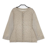 45R/45rpm リネン天竺のカットワークカーディガン 定価41800円 カーディガン ベージュ レディース フォーティーファイブアールピーエム【中古】5-0824M∞