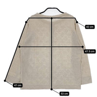 45R/45rpm リネン天竺のカットワークカーディガン 定価41800円 カーディガン ベージュ レディース フォーティーファイブアールピーエム【中古】5-0824M∞