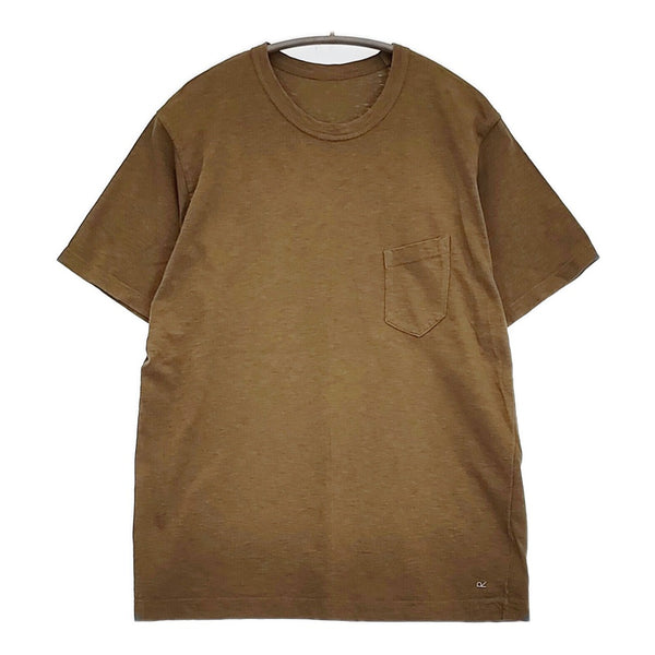 45R/45rpm 天竺 ポケットT サイズ2 半袖Ｔシャツ カットソー ブラウン レディース フォーティーファイブアールピーエム【中古】5-0806S♪