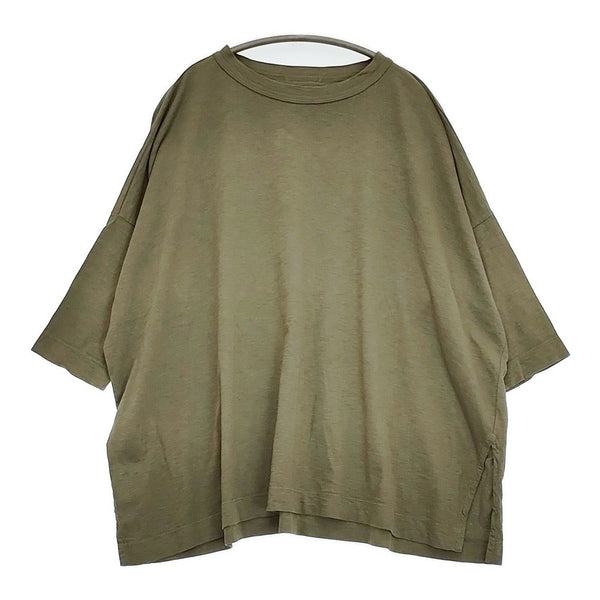 45R/45rpm ビッグTシャツ ワイドシルエット 半袖Ｔシャツ カットソー カーキ レディース フォーティーファイブアールピーエム【中古】5-0806S♪