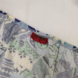 KENZO 長袖カットソー 巻きスカート ラップ 総柄 セットアップ ブルー レディース ケンゾー【中古】5-1109M∞