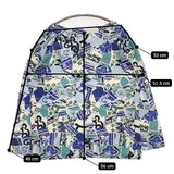 KENZO 長袖カットソー 巻きスカート ラップ 総柄 セットアップ ブルー レディース ケンゾー【中古】5-1109M∞