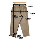 JURGEN LEHL J0103FP321 コットン シルク サイズL イージー パンツ ベージュ レディース ヨーガンレール【中古】5-1109M∞