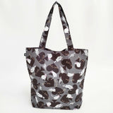 Kate Spade ネコ柄 エコバッグ トートバッグ グレー ブラウン ホワイト レディース ケイトスペード【中古】5-1029G∞