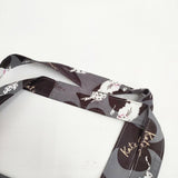 Kate Spade ネコ柄 エコバッグ トートバッグ グレー ブラウン ホワイト レディース ケイトスペード【中古】5-1029G∞