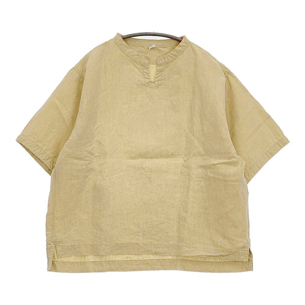 45R/45rpm リネンの908Tシャツ 定価27500円 ブラウス シャツ イエロー レディース フォーティーファイブアールピーエム【中古】5-0725S♪