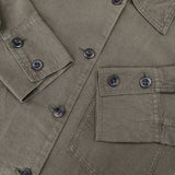 MHL. 595-8158501 FADED COTTON CANVAS シャツワンピ ワンピース カーキ レディース エムエイチエル【中古】5-1129M∞