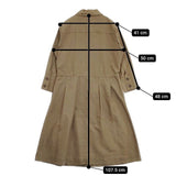 MHL. 595-8158501 FADED COTTON CANVAS シャツワンピ ワンピース カーキ レディース エムエイチエル【中古】5-1129M∞