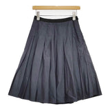 MARGARET HOWELL 578-132312 コットン プリーツ スカート ネイビー レディース マーガレットハウエル【中古】5-1129M∞