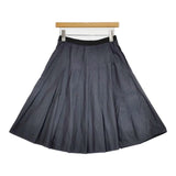 MARGARET HOWELL 578-132312 コットン プリーツ スカート ネイビー レディース マーガレットハウエル【中古】5-1129M∞