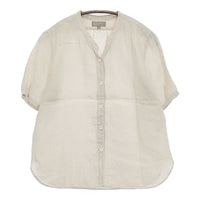MARGARET HOWELL 578-8152041 SOFT LINEN SHIRT サイズ1 定価25300円 ブラウス シャツ ベージュ レディース マーガレットハウエル【中古】5-0725S♪