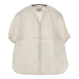 MARGARET HOWELL 578-8152041 SOFT LINEN SHIRT サイズ1 定価25300円 ブラウス シャツ ベージュ レディース マーガレットハウエル【中古】5-0725S♪