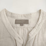 MARGARET HOWELL 578-8152041 SOFT LINEN SHIRT サイズ1 定価25300円 ブラウス シャツ ベージュ レディース マーガレットハウエル【中古】5-0725S♪