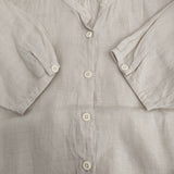 MARGARET HOWELL 578-8152041 SOFT LINEN SHIRT サイズ1 定価25300円 ブラウス シャツ ベージュ レディース マーガレットハウエル【中古】5-0725S♪