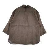 MARGARET HOWELL 578-0152604 LINEN VOILE SHIRT 七分袖 プルオーバー ブラウス シャツ 20SS ブラウン レディース マーガレットハウエル【中古】5-1129M∞