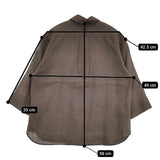 MARGARET HOWELL 578-0152604 LINEN VOILE SHIRT 七分袖 プルオーバー ブラウス シャツ 20SS ブラウン レディース マーガレットハウエル【中古】5-1129M∞