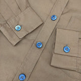 MARGARET HOWELL 578-9253017 FINE COTTON POPLIN SHIRT 長袖シャツ ブラウン系 レディース マーガレットハウエル【中古】5-1129M∞