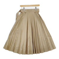 Sacai Cotton Gabardine Skirt 定価99000円 SCW-214 サイズ1 プリーツ ベルテッド ロングスカート ベージュ レディース サカイ【中古】5-0718G♪