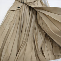 Sacai Cotton Gabardine Skirt 定価99000円 SCW-214 サイズ1 プリーツ ベルテッド ロングスカート ベージュ レディース サカイ【中古】5-0718G♪