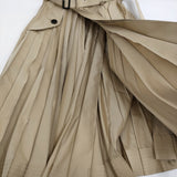 Sacai Cotton Gabardine Skirt 定価99000円 SCW-214 サイズ1 プリーツ ベルテッド ロングスカート ベージュ レディース サカイ【中古】5-0718G♪