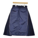 Sacai サイドファスナーMA-1スカート SCW-003 サイズ1 ミリタリー スカート ネイビー レディース サカイ【中古】5-1018G♪