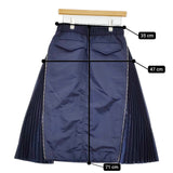 Sacai サイドファスナーMA-1スカート SCW-003 サイズ1 ミリタリー スカート ネイビー レディース サカイ【中古】5-1018G♪