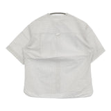 MHL. YARN DYE COTTON LINEN595-9152550 2 定価18700円 ストライプ 半袖シャツ 19SS ホワイト グレー レディース エムエイチエル【中古】5-0806S♪