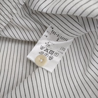 MHL. YARN DYE COTTON LINEN595-9152550 2 定価18700円 ストライプ 半袖シャツ 19SS ホワイト グレー レディース エムエイチエル【中古】5-0806S♪
