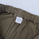 bulle de savon ロールアップ コットンナイロン ワイドイージー パンツ カーキ レディース ビュルデサボン【中古】5-1109G∞