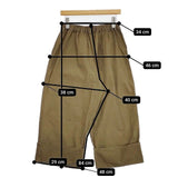 bulle de savon ロールアップ コットンナイロン ワイドイージー パンツ カーキ レディース ビュルデサボン【中古】5-1109G∞