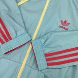 adidas リバーシブル ジャケット ブルゾン ライトブルー レッド レディース アディダス【中古】5-1109M∞