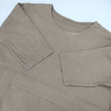 hobonichi + a IOHOP-13S86 コットンストレッチ ワンピース ベージュ レディース ほぼ日/エードット/大橋歩【中古】5-1109S∞