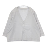 O2 BETTER THAN ONE ほぼ日 短丈 コットン カーディガン ライトグレー レディース【中古】5-0824M∞