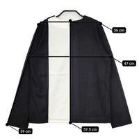 hobonichi aa. ウール ブラウス カットソー ブラック ホワイト レディース ほぼ日/ダブルエードット/大橋歩【中古】5-1004T∞