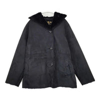 Sunny clouds フェイクムートン コート 中綿 ジャケット ブラック レディース サニークラウズ【中古】5-1004A∞