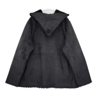 Sunny clouds フェイクムートン コート 中綿 ジャケット ブラック レディース サニークラウズ【中古】5-1004A∞