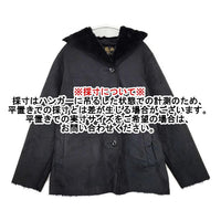 Sunny clouds フェイクムートン コート 中綿 ジャケット ブラック レディース サニークラウズ【中古】5-1004A∞