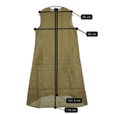 fog linen work ノースリーブ リネン ワンピース カーキ レディース フォグリネンワーク【中古】5-0806S♪