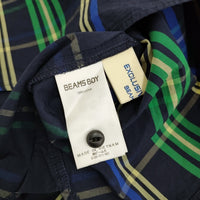 BEAMS BOY ボーイビッグタータンプルオーバー 定価11880円 ブラウス シャツ 24SS ネイビー レディース ビームスボーイ【中古】5-0731S♪
